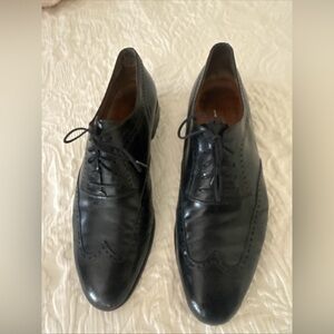 Salvatore Ferragamo Studio Black Leather Dress Shoes 12D